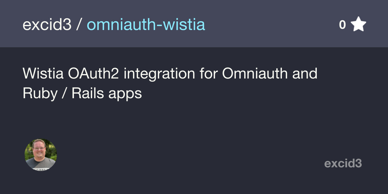 Omniauth Wistia gem